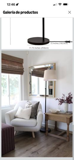 SAFAVIEH Colección de iluminación - Winley Lámpara de pie ajustable negra de 65 pulgadas, diseño de transición industrial, bombilla LED incluida (FLL4
