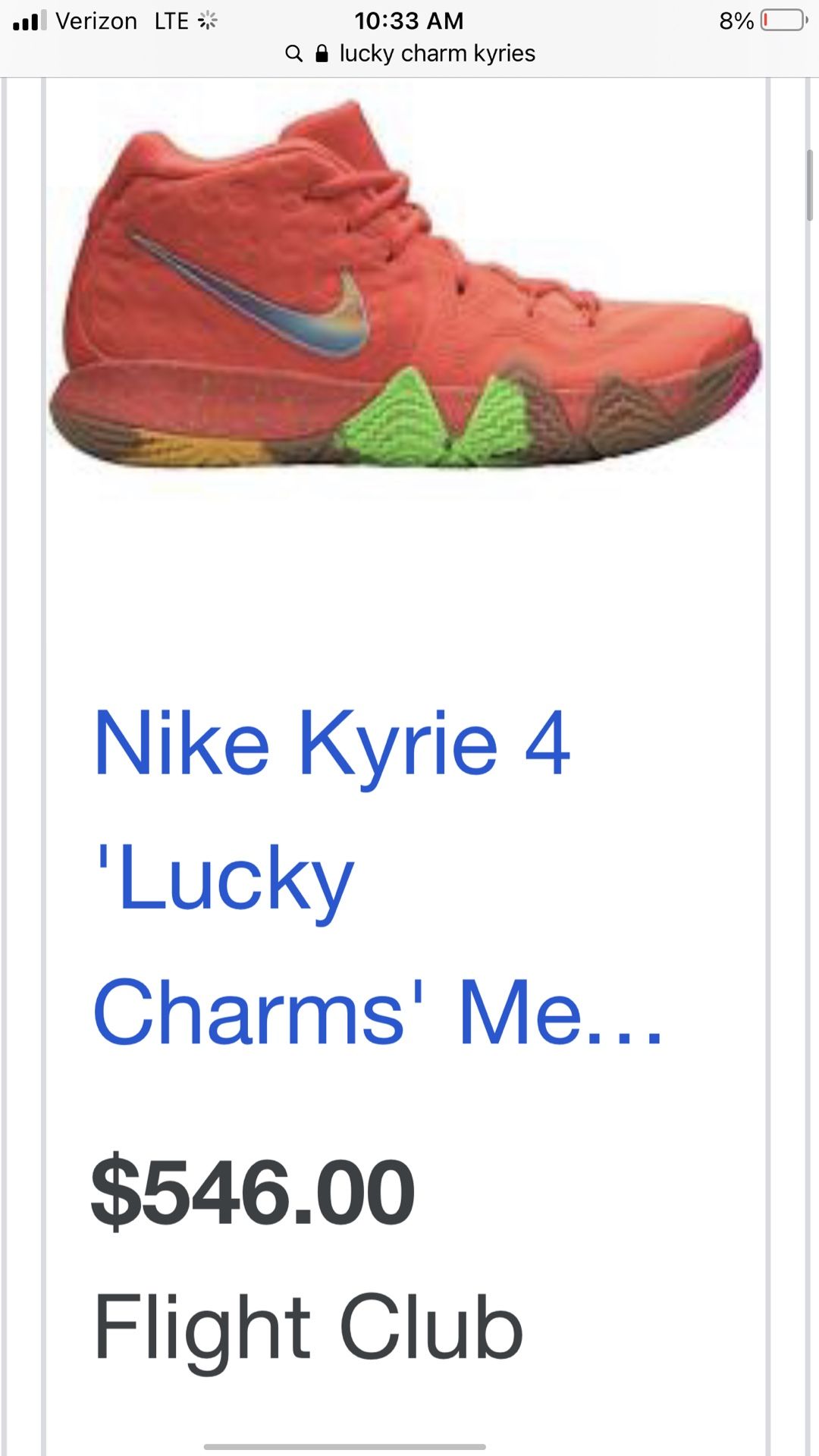 Kyrie Lucky Charms Size
