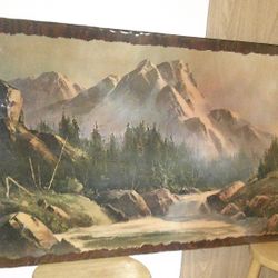 Earl Daniels - Mountains / Landscape Print with Pine Wood Frame