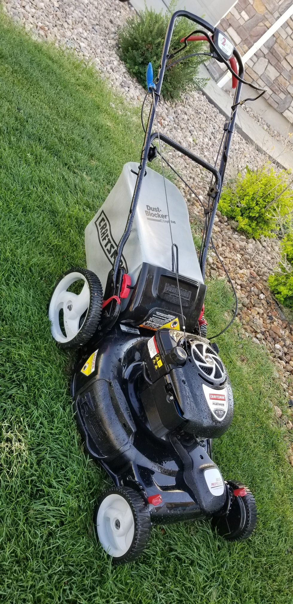 Craftsman 6.75HP self propelled lawnmower -Almost NEW