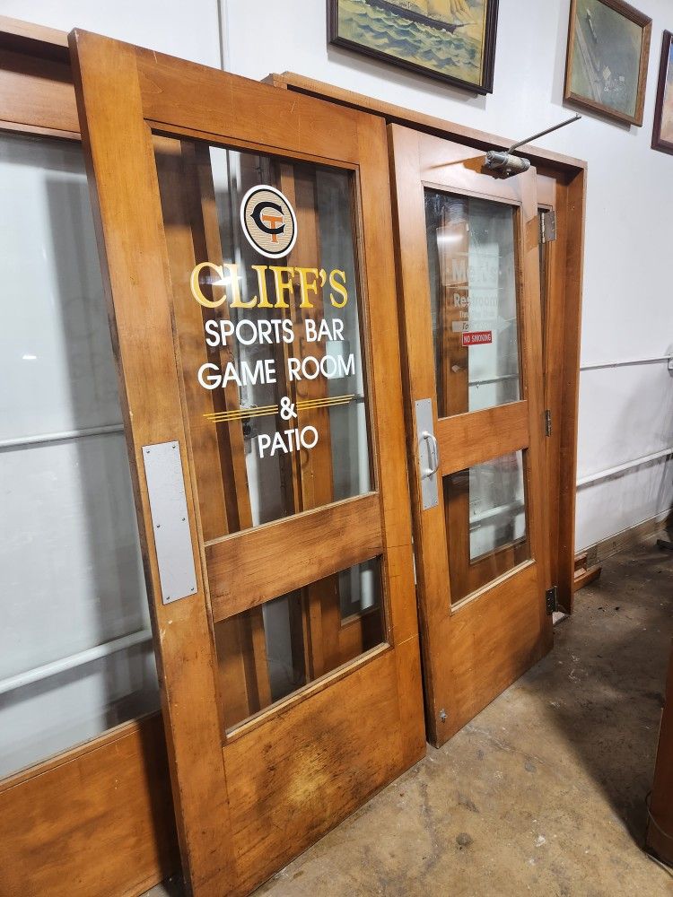 Heavy-Duty Solid Wood Double Doors