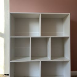 3 tier white bookshelf
