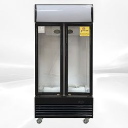 NSF 36 in two glass door upright refrigerator CLG-400BF