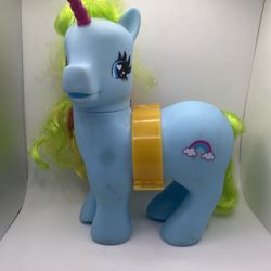 GI GO Wonder Pony -Fakie MLP SML-16-B1 JUMBO 9" Blue Unicorn w/Rainbow CUTE!
