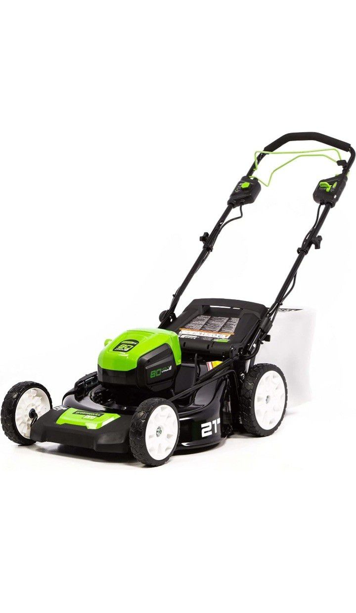 Greenworks Pro 21-Inch 80V Self-Propelled Cordless Lawn Mower

With Battery  And Charger 