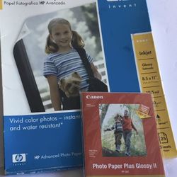 HP Inkjet Photo Paper. Large And Small Packs. New
