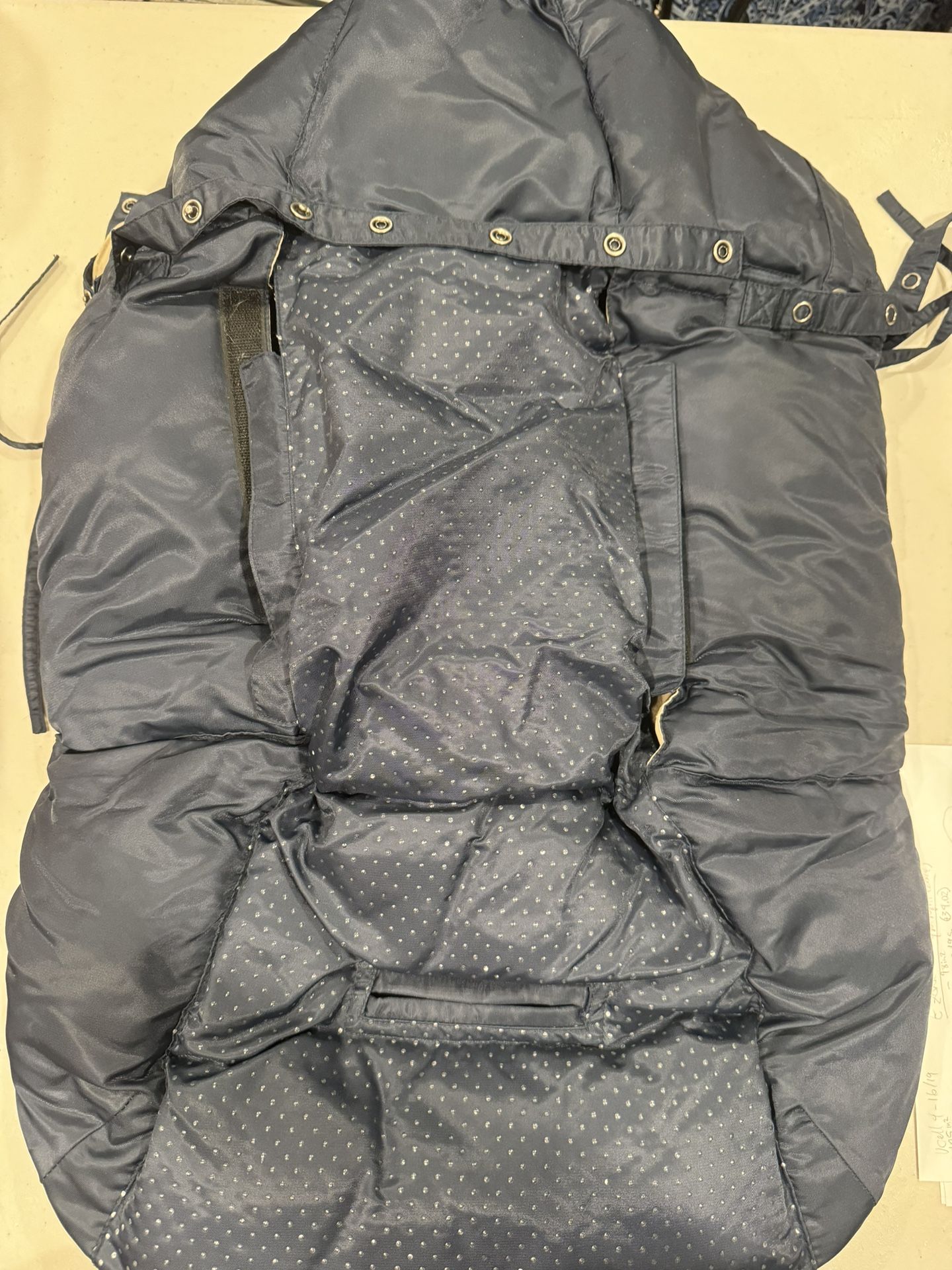 7 AM ENFANT Le Sac Igloo LS500 Stoller Cover. Navy Small 0-6 