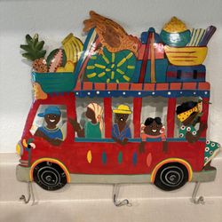 Peruvian Bus Metal Vintage Wall Art