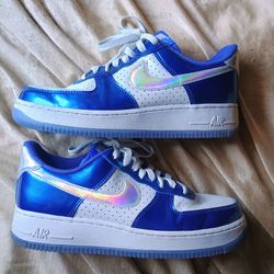 Rare nike air force 1 blue & white  hv5751-435