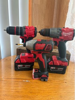 Milwaukee drill, and impact kit
