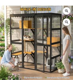 Wooden catio outdoor cat