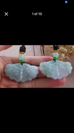 2pcs Certificate Jadeite Jewelry Myanmar Burmese good fortune