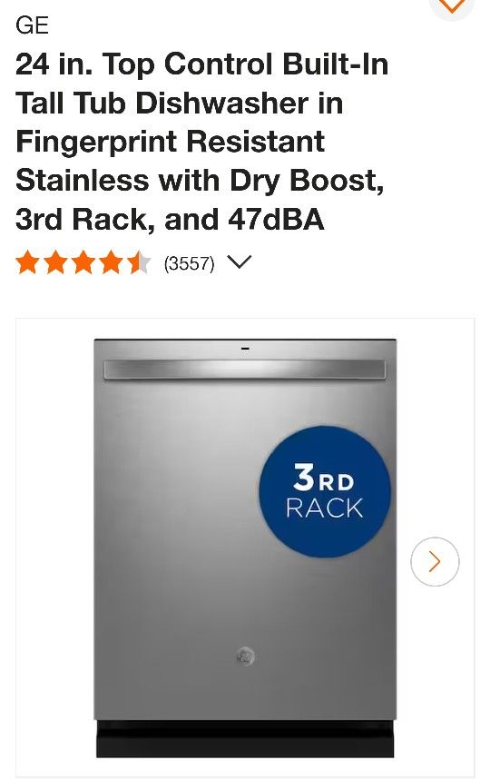 New In Box..24 IN GE Top Control Dishwasher 3rd Rack ... 😍FREE MICROWAVE INCLUDED😍