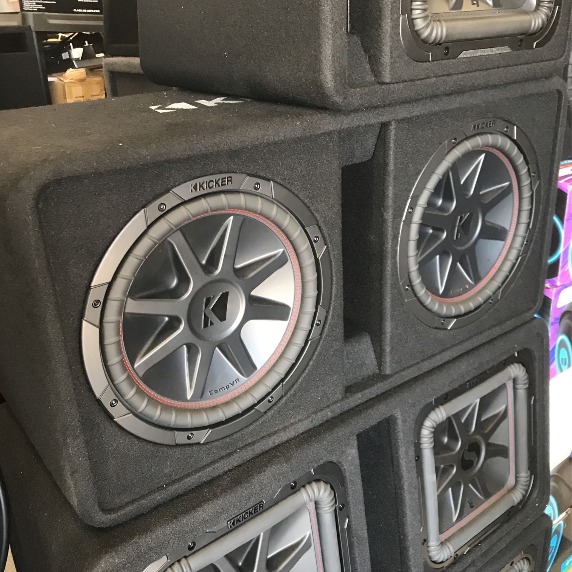 Kicker Subwoofer With Box And Amp Kicker Subwoofer Box 12 Inch Kicker Speakers With Box Kicker Dual 12 Inch  Comp Bass Package