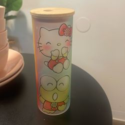 Hello Kitty Glass Cup 