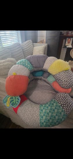 Baby Floor Seat Support Pillow with Toys