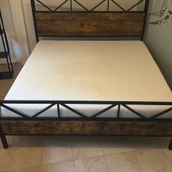 Tucked In Needle, /Gel Foam King Size Bed With Frame 