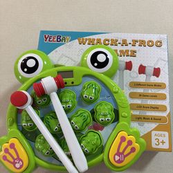 HopeRock Toys for 2 3 4 5 Year Old Boy,Toddler Toys Age 2-4, Whack A Frog Game,with 5 Modes,45 Levels,9 Music Spray and Light-up, Baby Toy Gifts for E