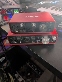 2 focusrite audio interfaces