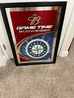 Budweiser Seattle Mariners Game Time Bar Mirror