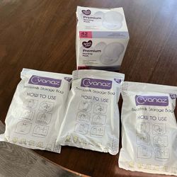 Baby Girl Clothing & Breast Feeding Storage Bags70ct. W/Breast Feeding Pads 