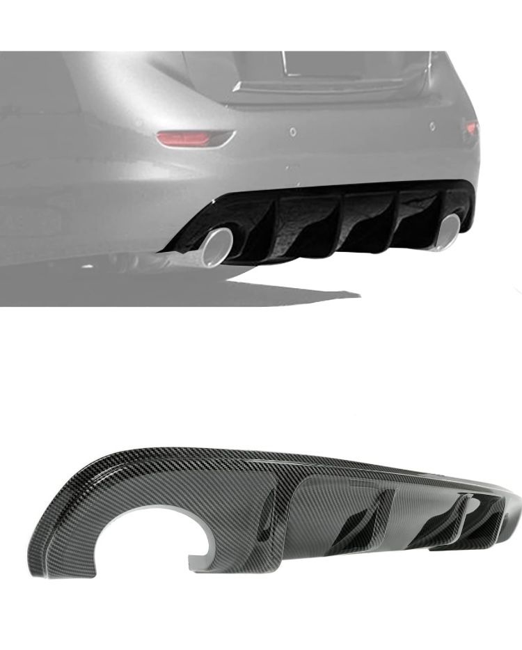 HECASA Rear Diffuser Compatible with 2014-2017 Infiniti Q50