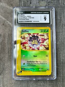 CGC 9 Koffing Reverse Holo 114/165 Expedition Base Set ENG 2002 Pokemon TCG
