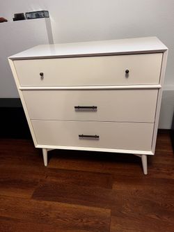 3 Drawer Cabinet, White, 18 x 36x 36