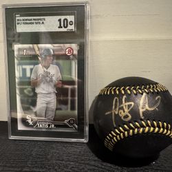 Fernando Tatis Signed Baseball, Authentic, Rookie Baseball Card Mint, Padres, Chargers