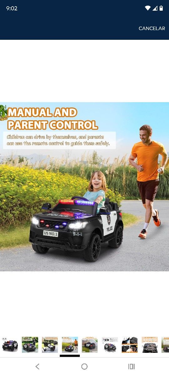 NEW RIDE ON CAR POLICE 12 VOLT 