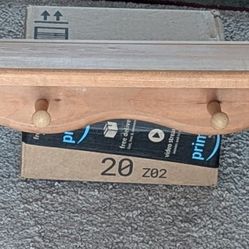 Wood Coat & Hat Rack With Shelf 48" x7" $10