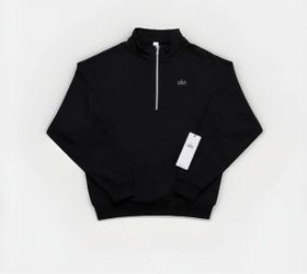 Alo Yoga Black Quarter-Zip Pullover