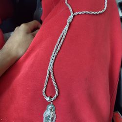 Jesus chain with gems