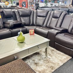 Beautiful Brown Power Reclining Sofa Sectional On Sale Only $1799 (Huge Saving)