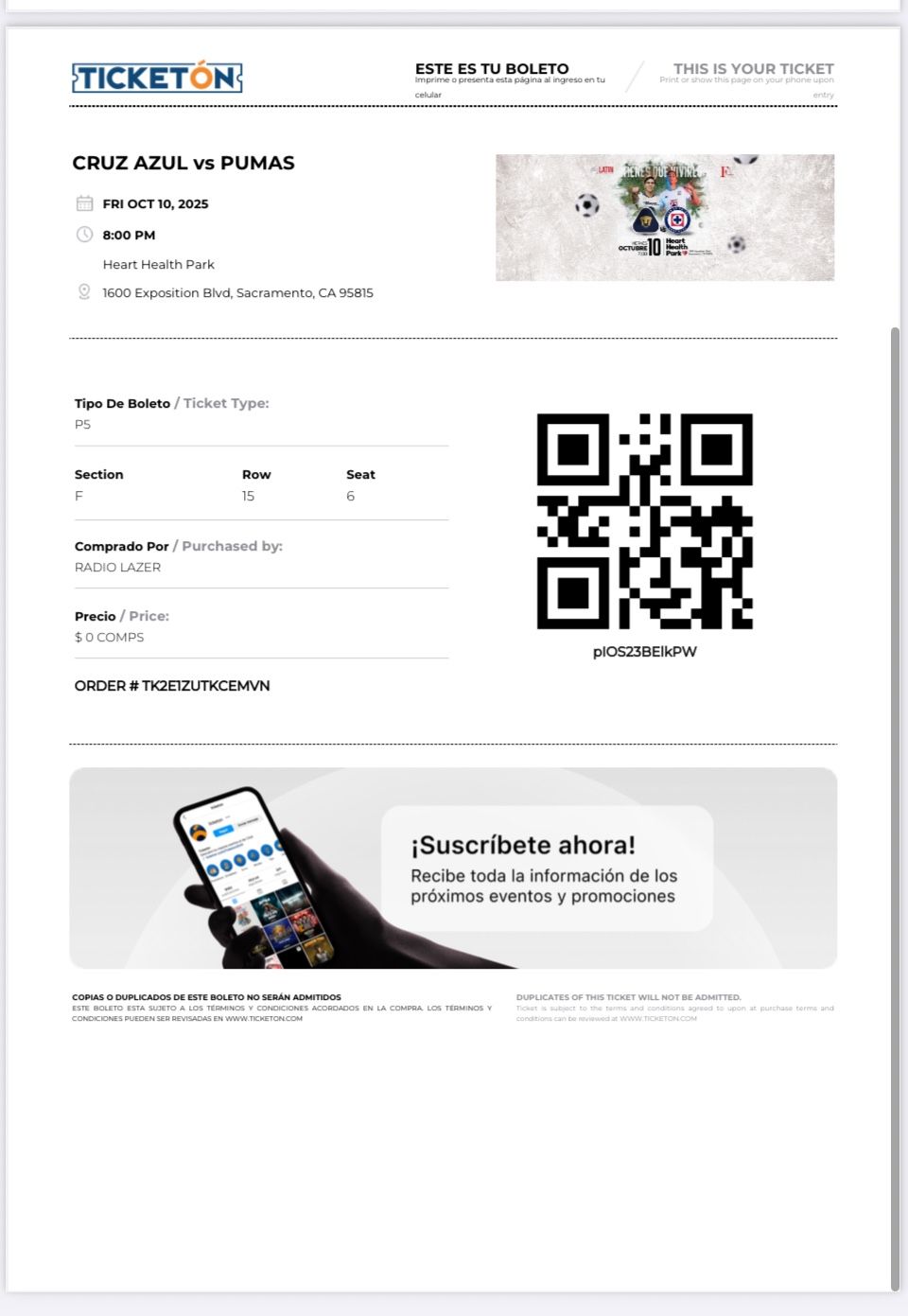 Cruz Azul Vs Pumas Tickets