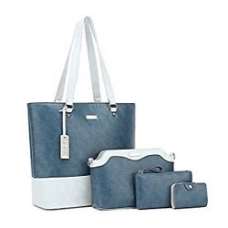 Purse Set  (Blue & White)