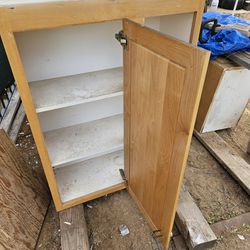 free upper kitchen cabinets 3' x3'x 12" fair condition maybe for garage storage, or ur kitchen free ,no delivery,