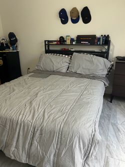Full size bed and Frame with outlets