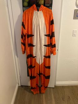 Tiger Costume Adult Zip-Up Onesie