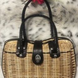 Patricia Nash Wicker Leather Bag