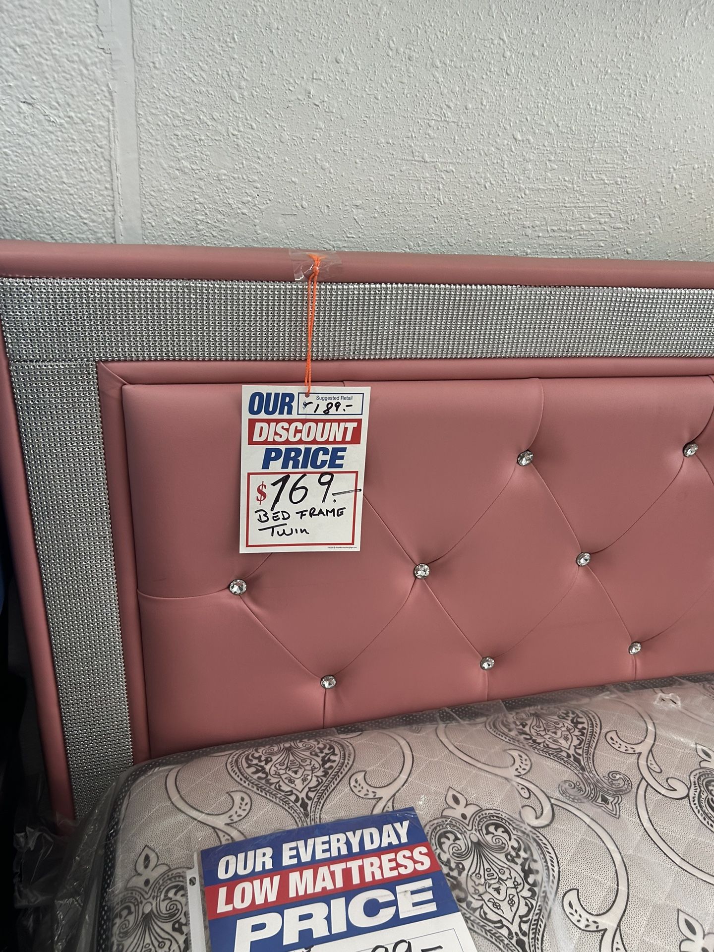 Twin Size Sparkle Pink Bed Frame