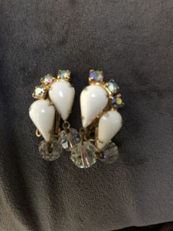White earrings