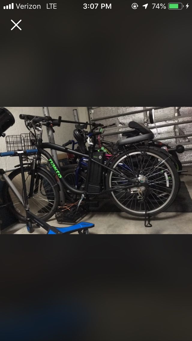 Black electric bicycle