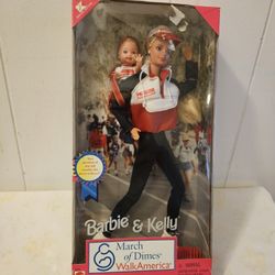 Barbie & Kelly March Of Dimes 1998 Mattel Figure New 