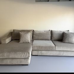 Left Arm Sectional Couch Sofa Living Spaces New