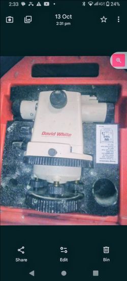David White Automatic Optical Level