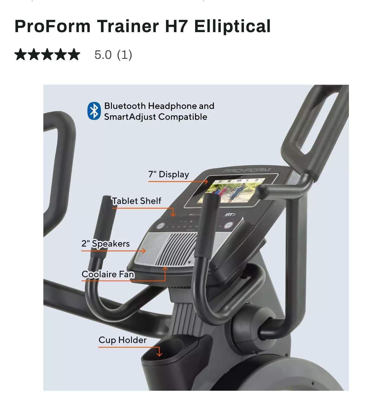 Ifit Proform Carbon Hiit H7 Tablet Holder Used ProForm Carbon HIIT