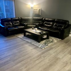 Genuine Leather Recliner Sofa