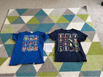 Big Boys Large Mario Brothers T-shirts