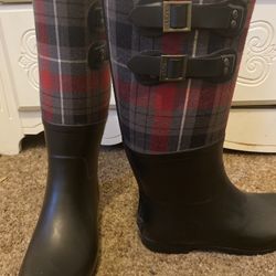 UGG Red Plaid Sabine Rain/snow Boots 